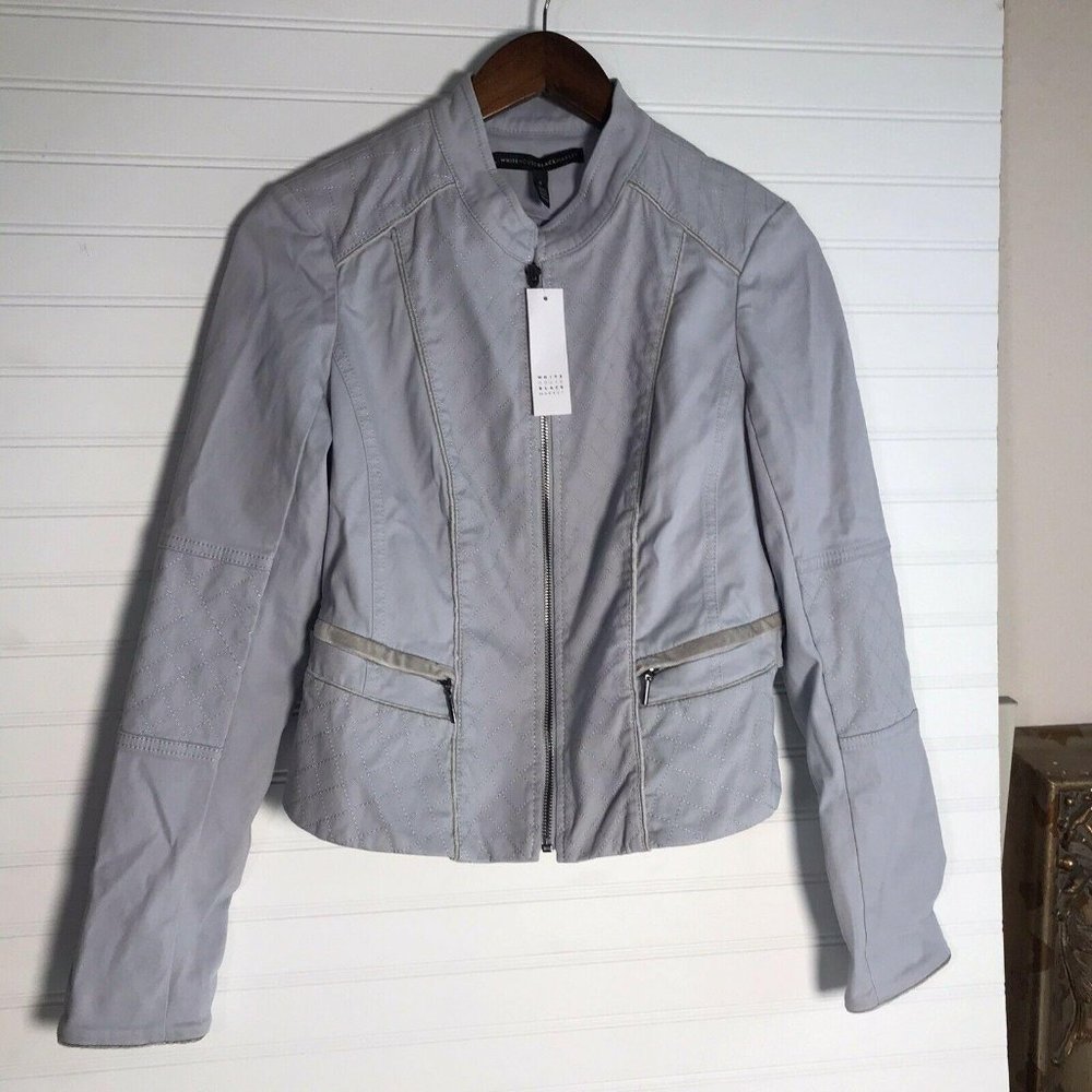 WHITE HOUSE BLACK MARKET Cropped Jacket Sterling S